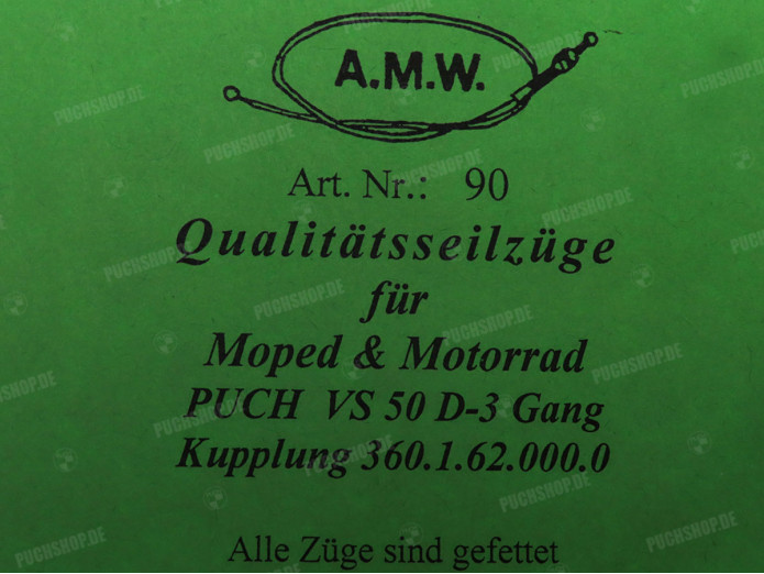 Bowdenzug Puch VS50 D 3-Gang Kupplungzug A.M.W.